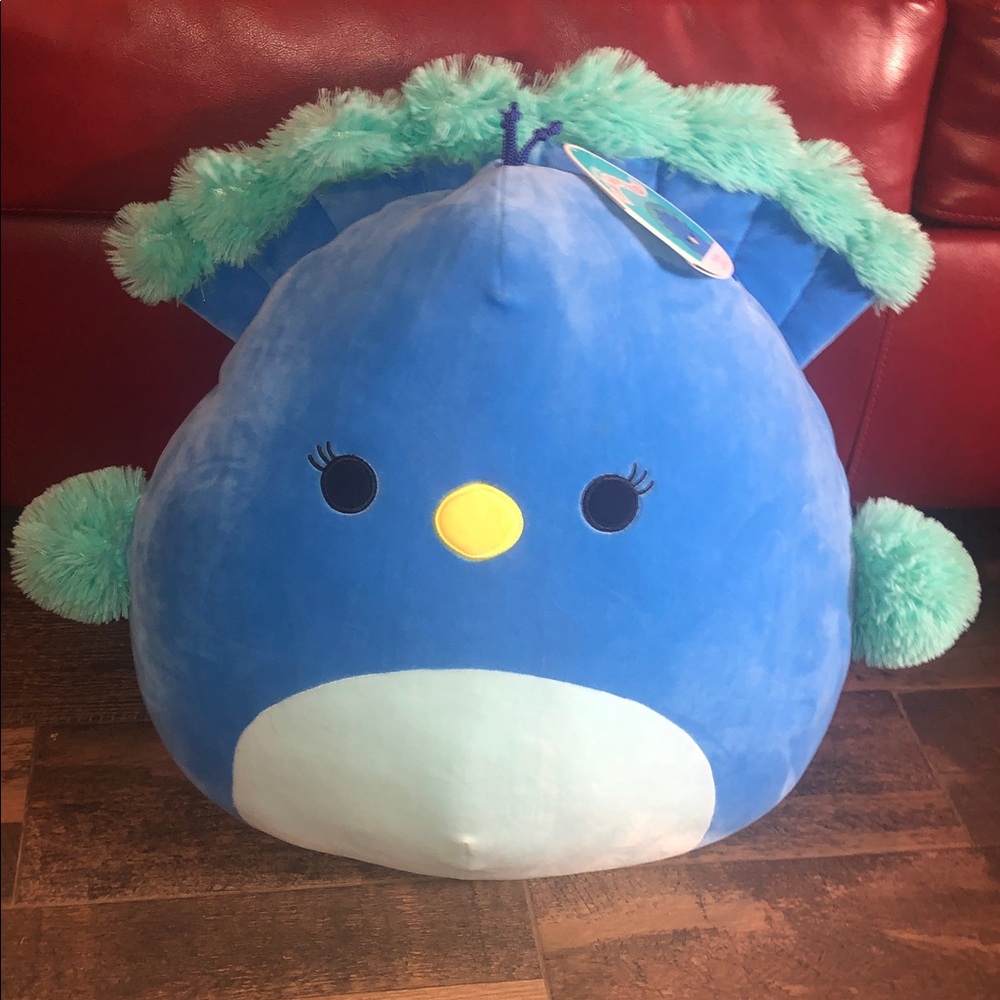 Squishmallows Blue and Green Bird Plush - PRISCILLA